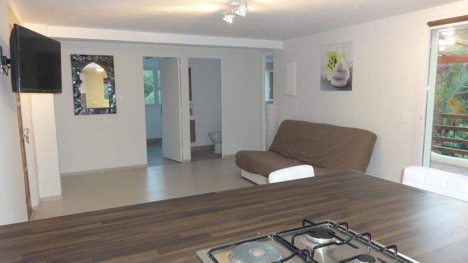 Wohnzimmer Ferienwohnung Bougainvillier Ferienwohnung Korsika Cargèse